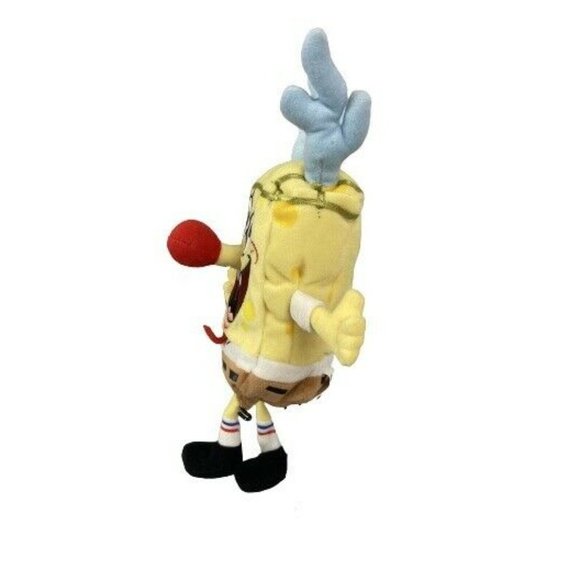 Ty Plush SpongeBob Sleighride Holiday Reindeer Antlers Rudolph Nose 8 inch 2004 - Picture 2 of 6